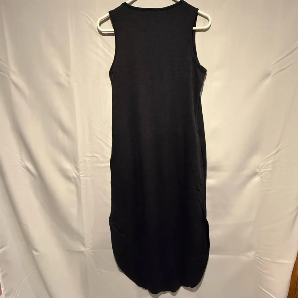 NWOT Sleeveless Charcoal Midi Dress with Pockets - Picture 3 of 6